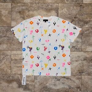 PURPLE BRAND Textured Inside Out Tee ‘Off White’ Size Large